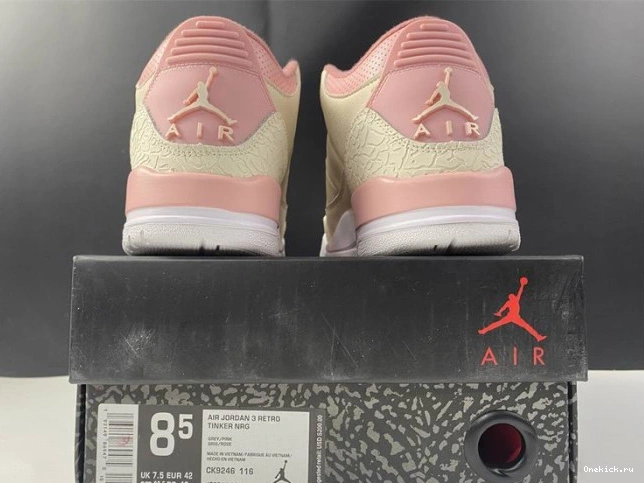 One Kick Pink CK9246-116 Rust (W) Jordan Air 3 Retro Sail 0709
